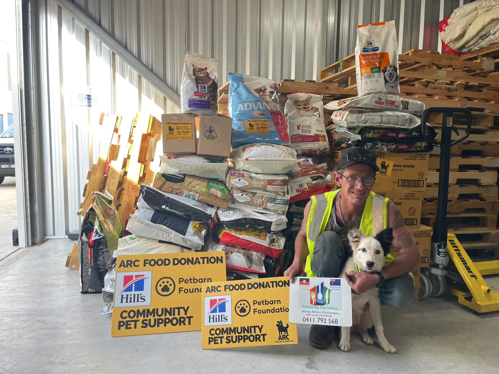 Donated supplies collected through Narre Warren